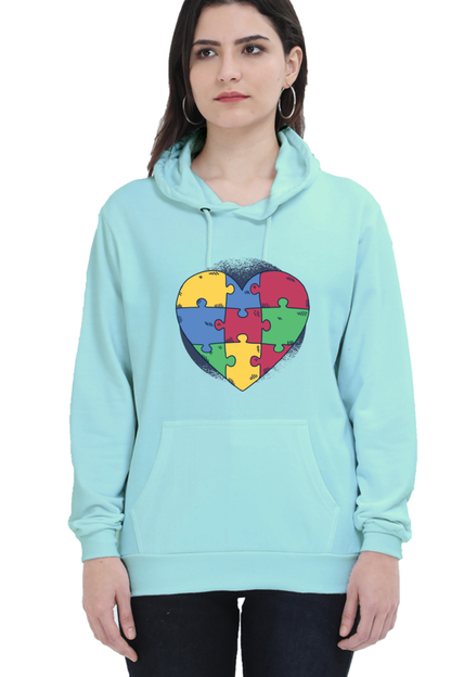 Autism Heart Puzzle Hooded Sweat Shirt