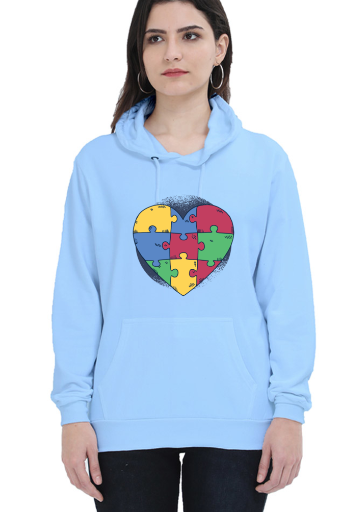 Autism Heart Puzzle Hooded Sweat Shirt