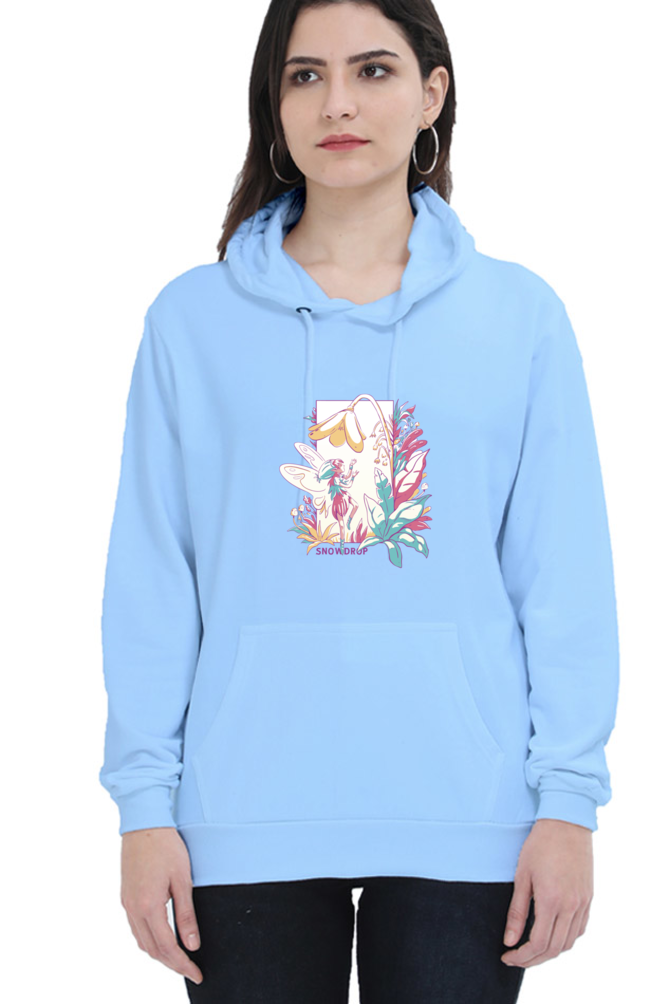 Small Fairy With Flowers Hooded Sweat Shirt