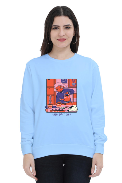 Girl Watering Plant Sweatshirt