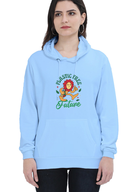 Plastic Free Flower Hooded Sweat Shirt