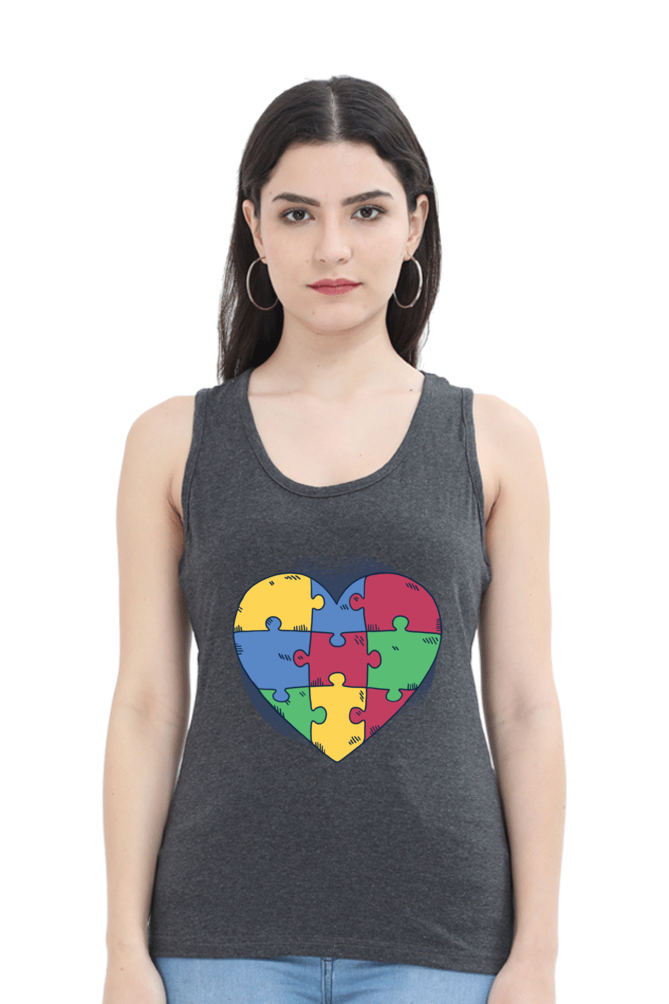 Autism Heart Puzzle Tank Top