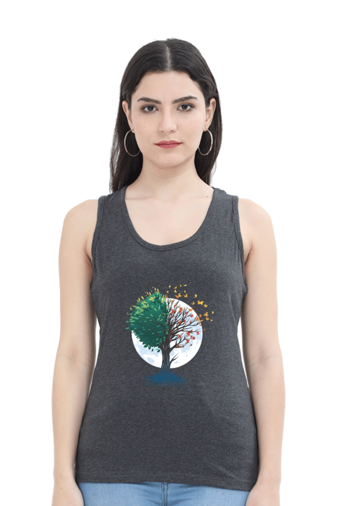 Tree Of Butterflies Autumn Tank Top