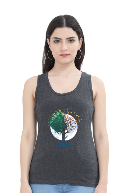 Tree Of Butterflies Autumn Tank Top