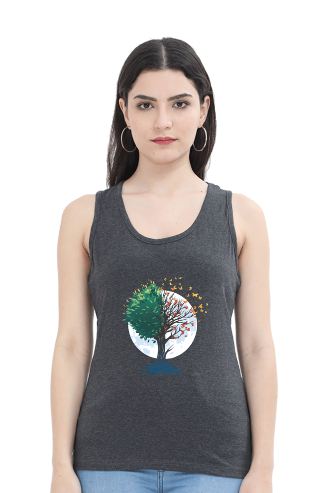 Tree Of Butterflies Autumn Tank Top