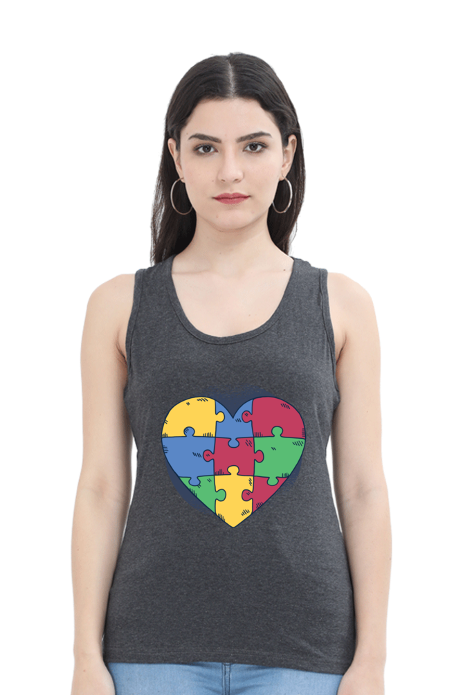 Autism Heart Puzzle Tank Top