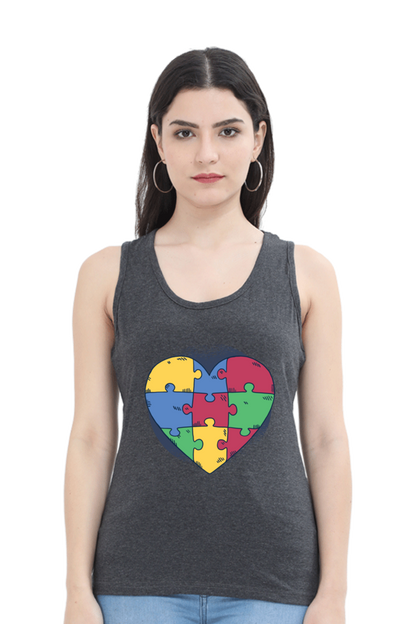 Autism Heart Puzzle Tank Top