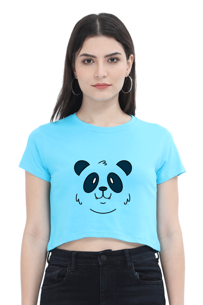 Panda Face Crop Top