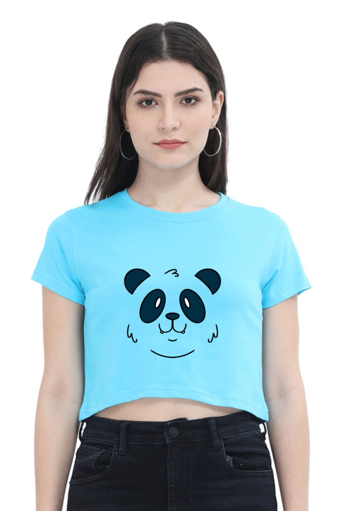 Panda Face Crop Top