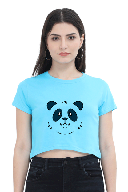 Panda Face Crop Top