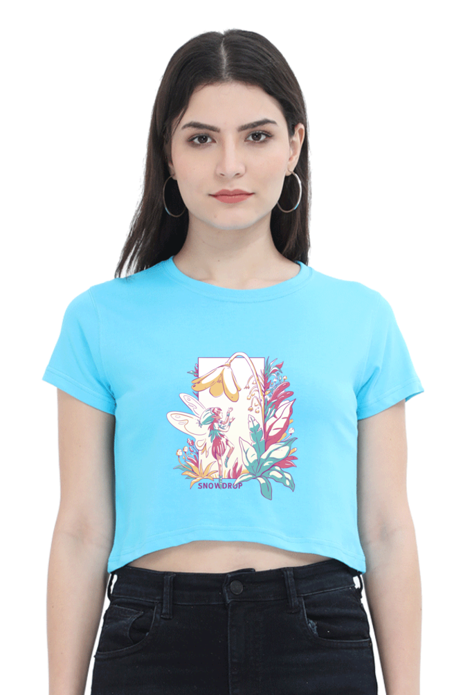 Small Fairy With Flowers Crop Top