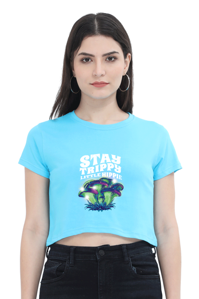 Magic Mushrooms Fantasy Crop Top