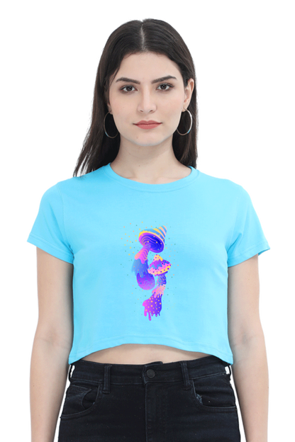 Psychedelics Mushroom Crop Top