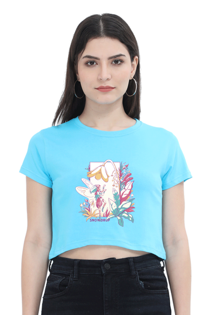 Small Fairy With Flowers Crop Top