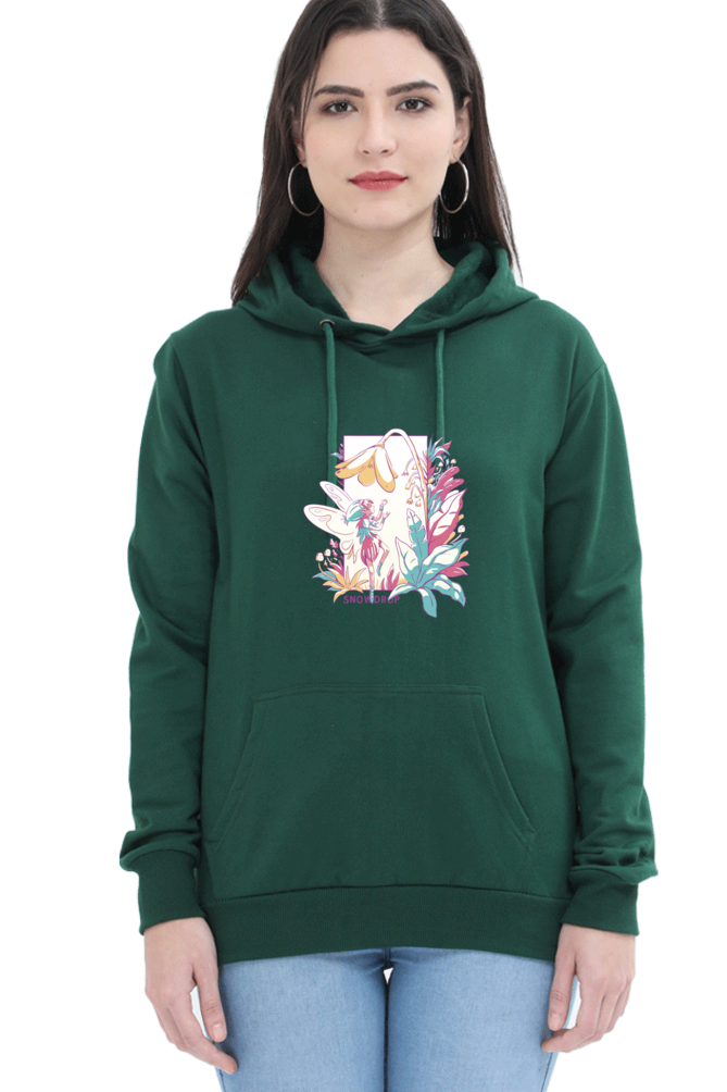 Small Fairy With Flowers Hooded Sweat Shirt