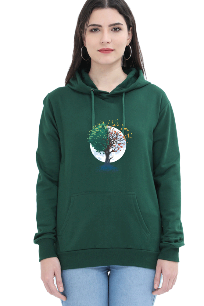 Tree Of Butterflies Autumn Hooded Sweat Shirt