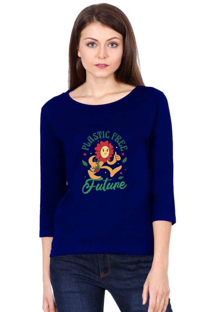 Plastic Free Flower Round Neck Full Sleeve