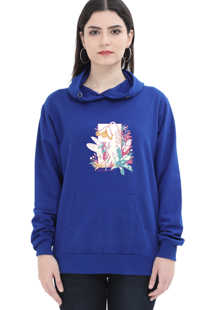 Small Fairy With Flowers Hooded Sweat Shirt