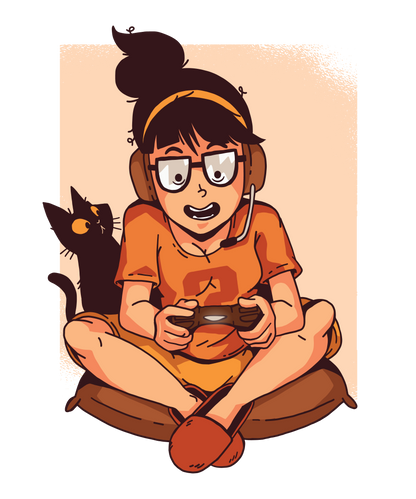 Gamer Girl Crop Hoodie